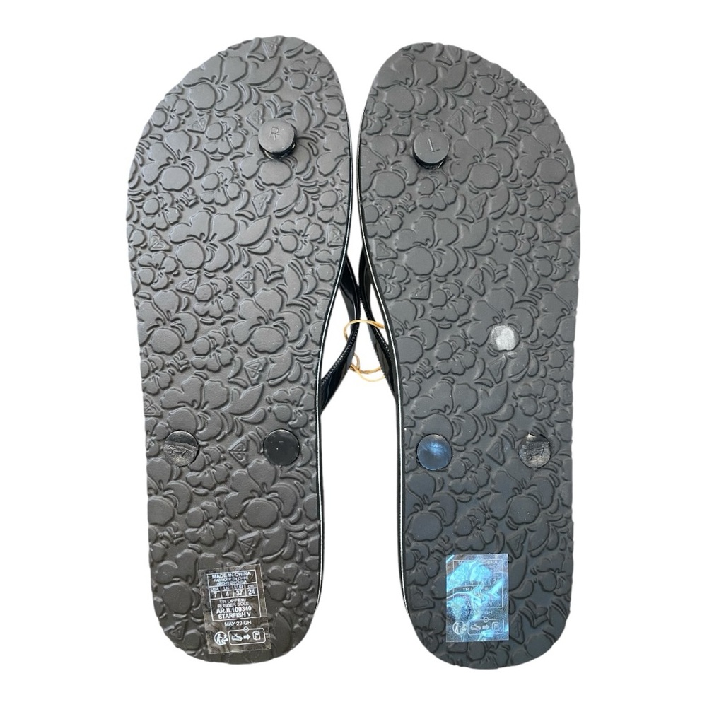 Roxy Women's Starfish V Summer Beach Sandal Flip-flops Thongs Black Size 7 NWT - Picture 4 of 4